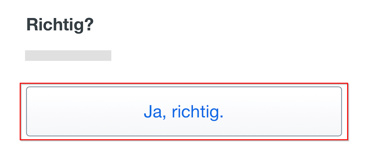 Telefonnummer bestätigen