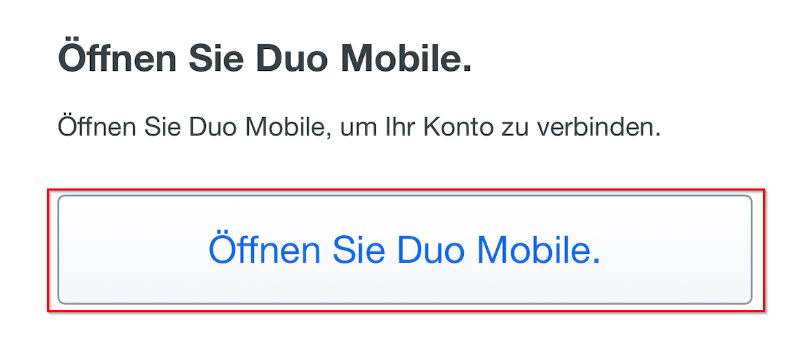 Duo Mobile öffnen