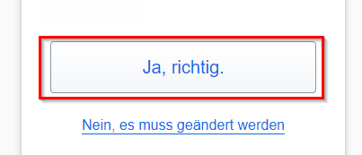Telefonnummer bestätigen