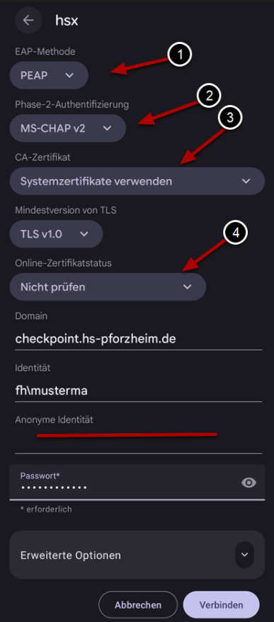 WLAN Android Schritt 4