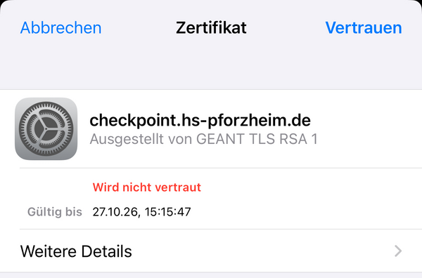 WLAN iOS Schritt 4