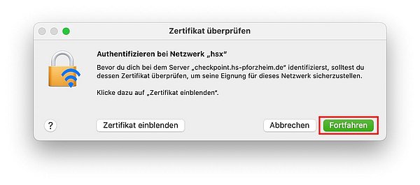 WLAN macOS Schritt 3